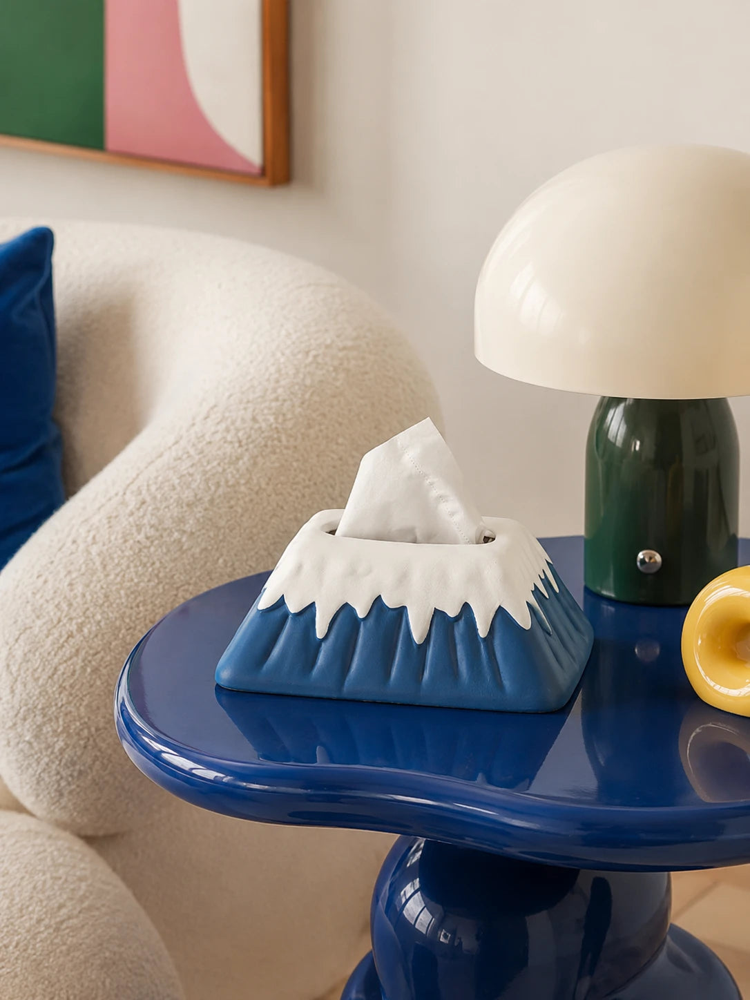 Snow Mountain Ceramic Tissue Box Cover
