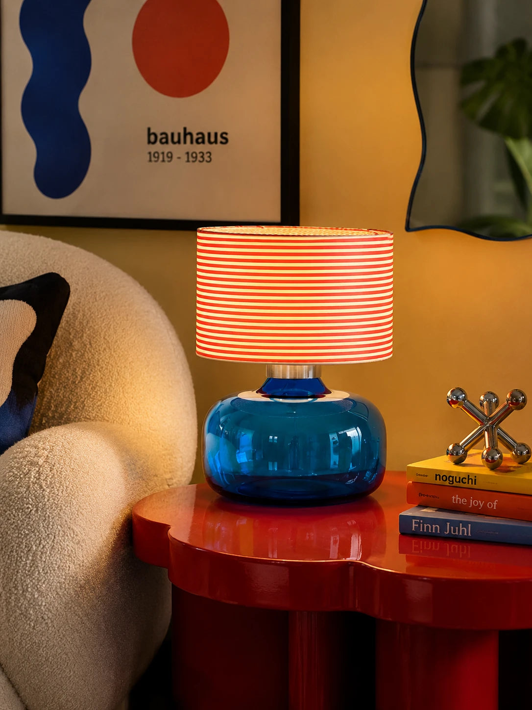 Mokamoka Medieval Stained Glass Table Lamp — Bauhaus-Inspired Accent Lighting