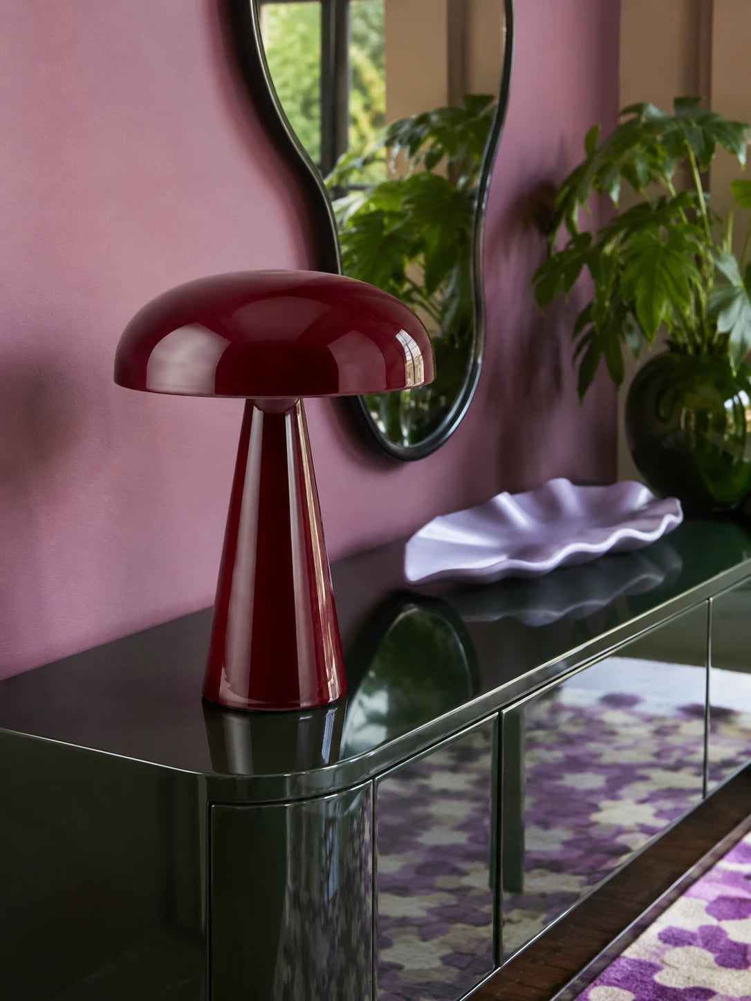 Ceramic Mushroom-Inspired LED Desk Lamp — Adjustable Warm Lighting