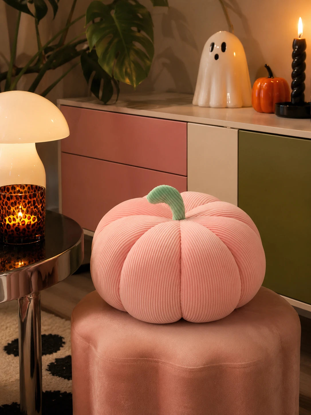 Nordic Pumpkin Plush Throw Pillow