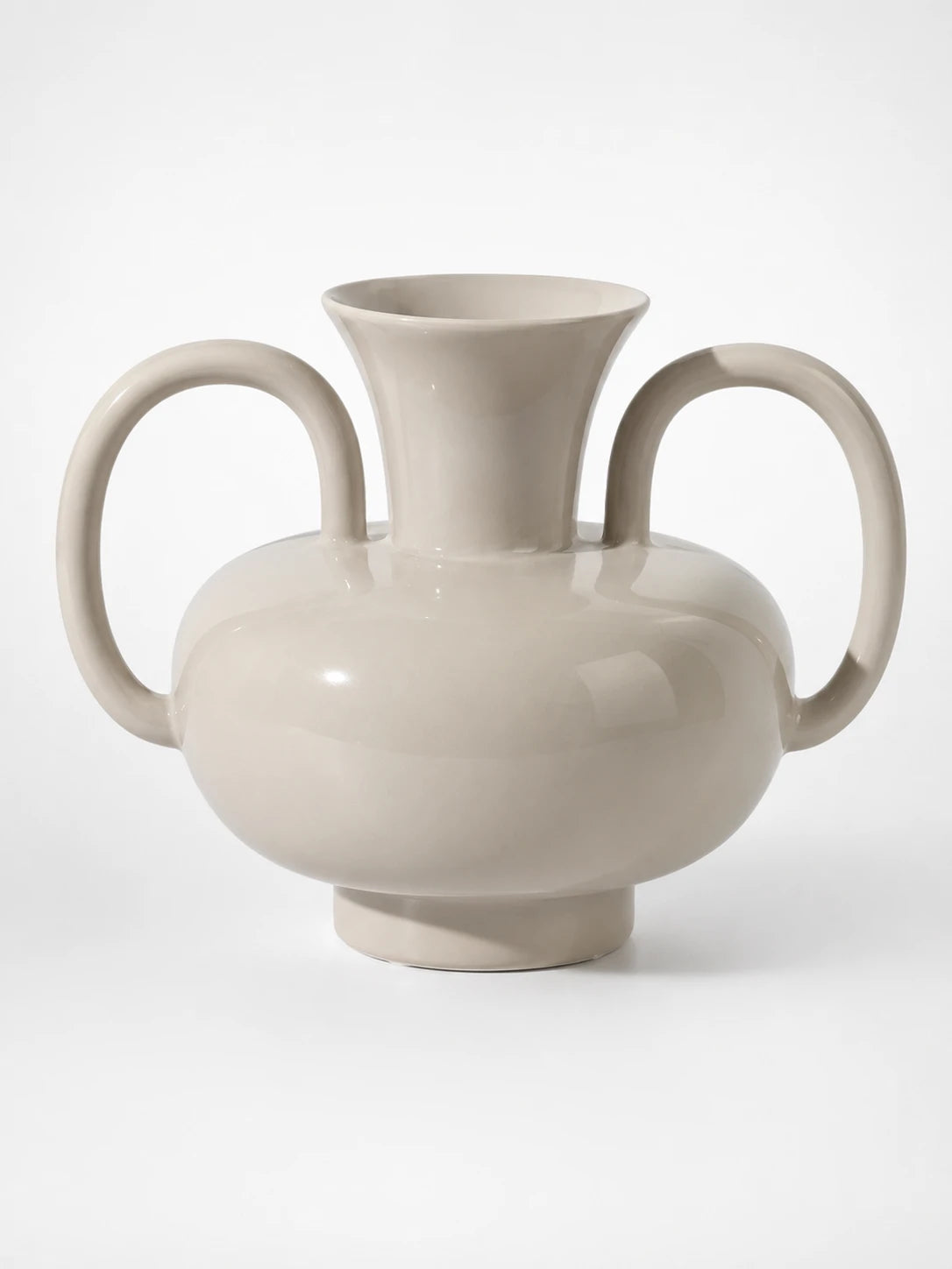 Modern Glazed Ceramic Vase: Sculptural High-Gloss Accent Piece