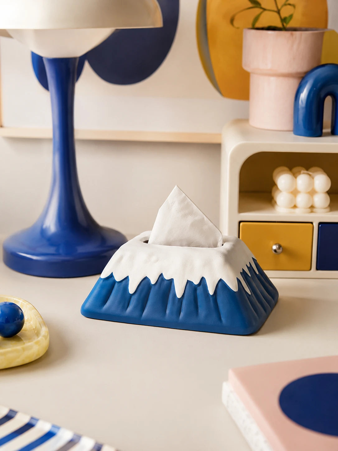 Snow Mountain Ceramic Tissue Box Cover