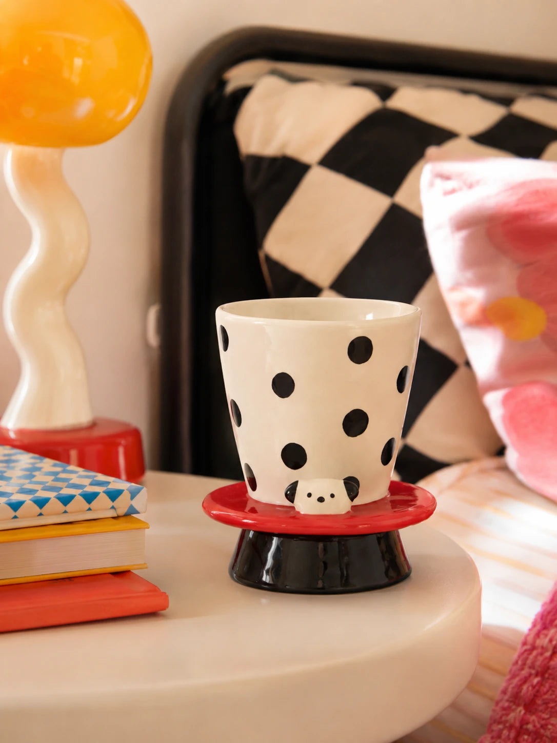 Peeking Puppy Ceramic Goblet