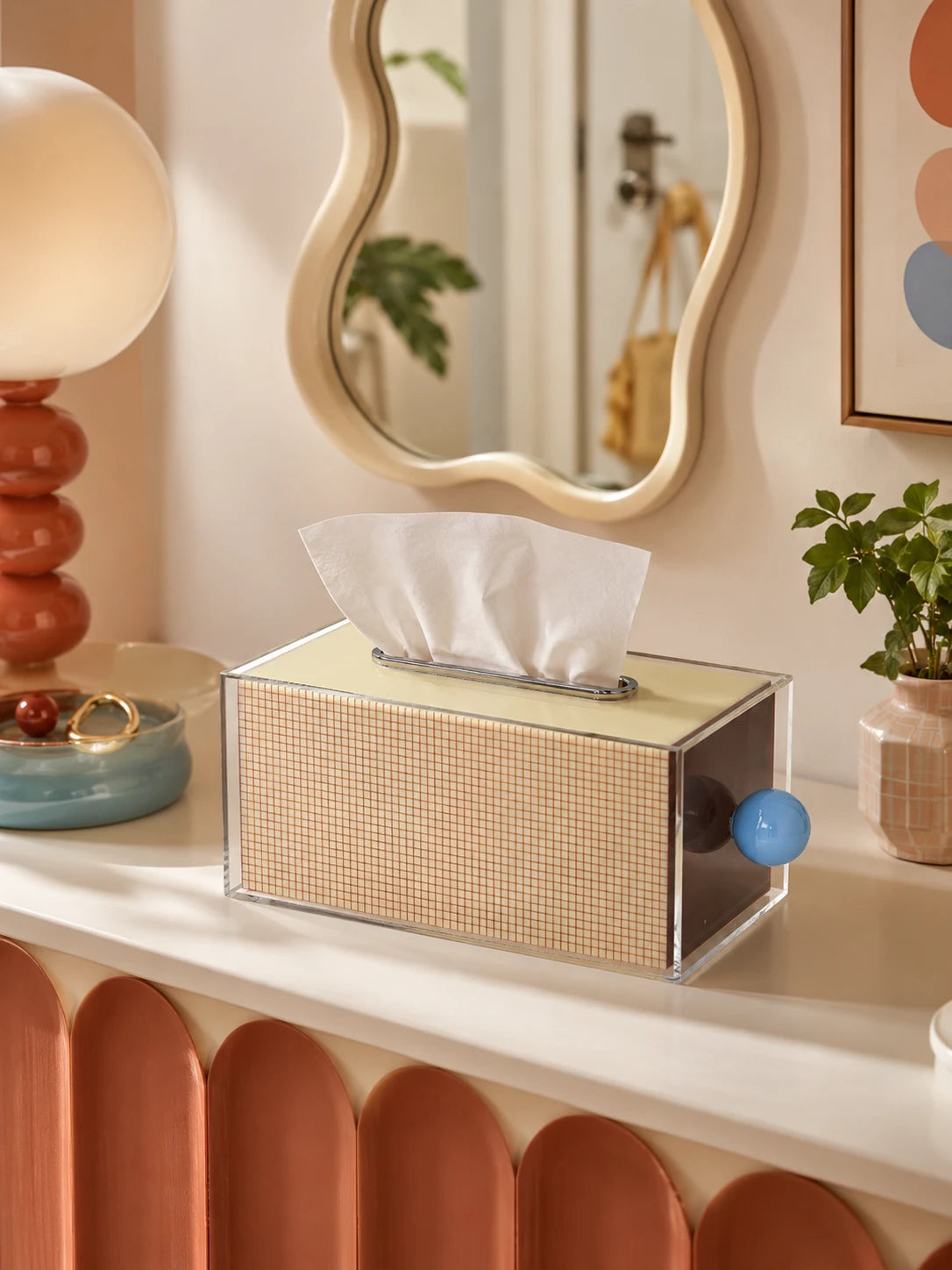 Candy-Colored Memphis Acrylic Tissue Box