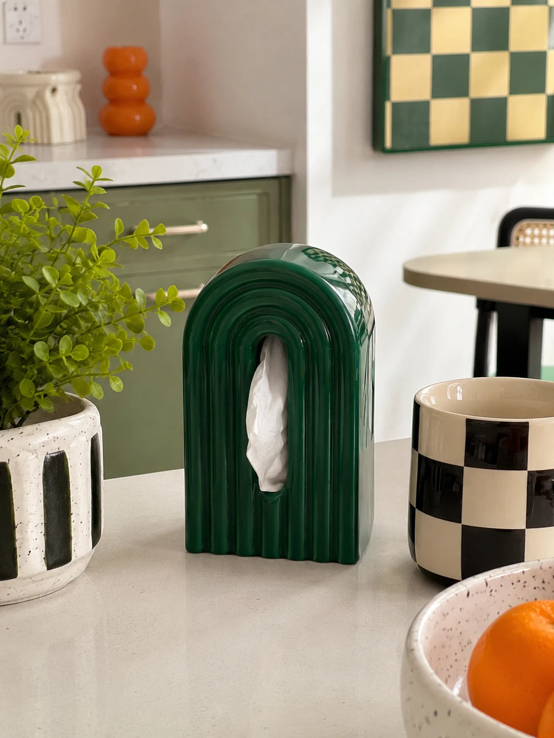 Rainbow Ceramic Arch Tissue Box Cover