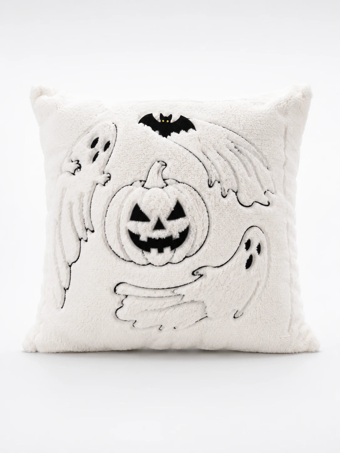 Halloween Velvet Pumpkin & Ghost Pillow Cover