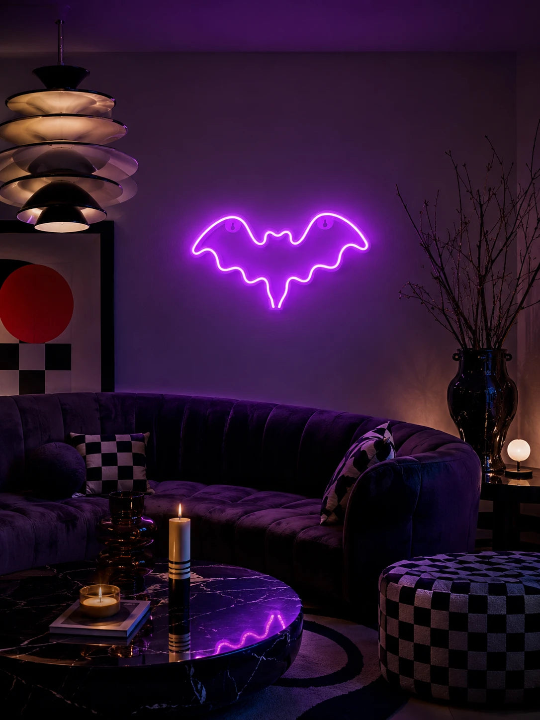 Halloween Bat Neon Wall Light