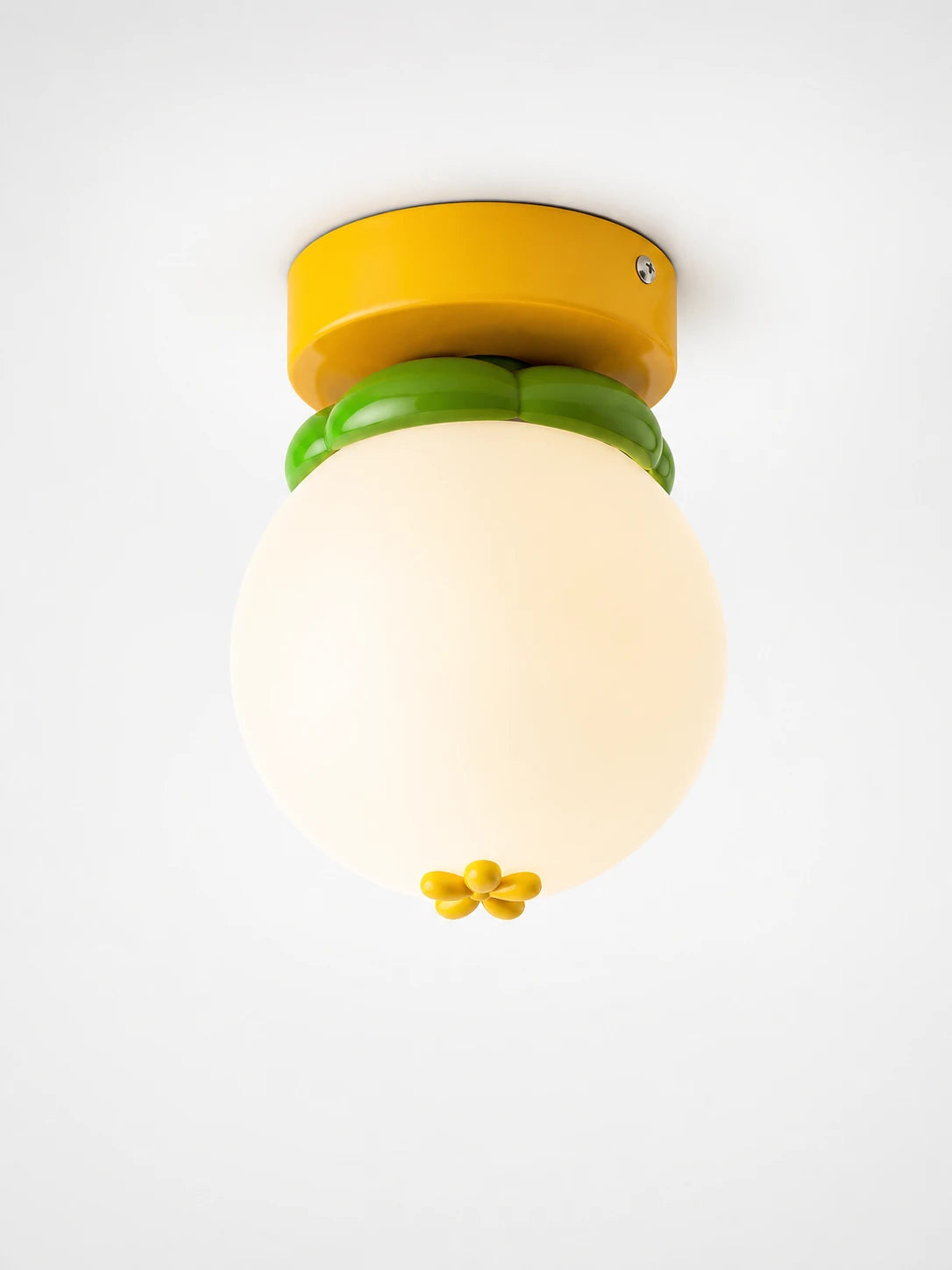 Fluted Glass Color-Block Ceiling Light