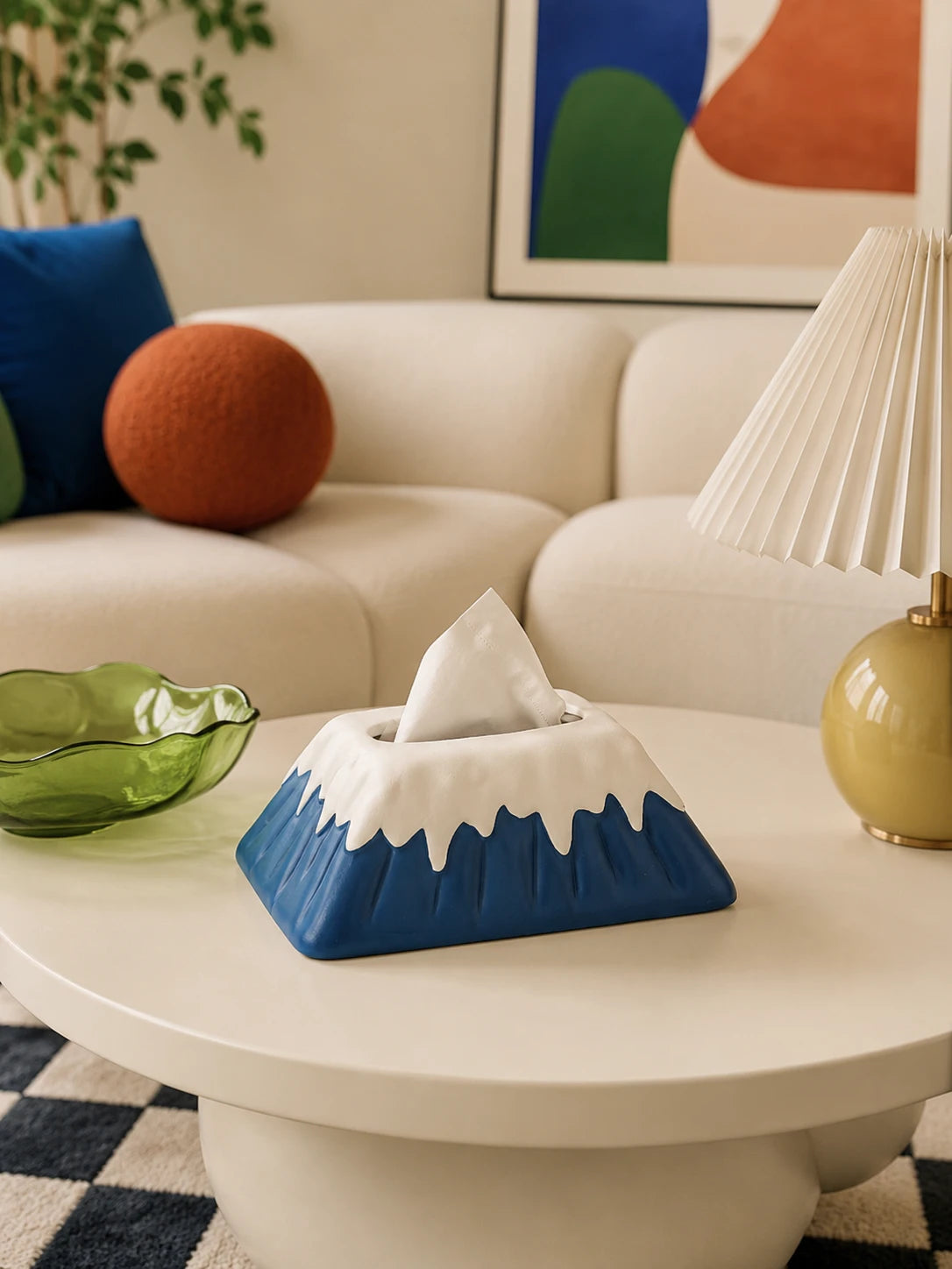 Snow Mountain Ceramic Tissue Box Cover