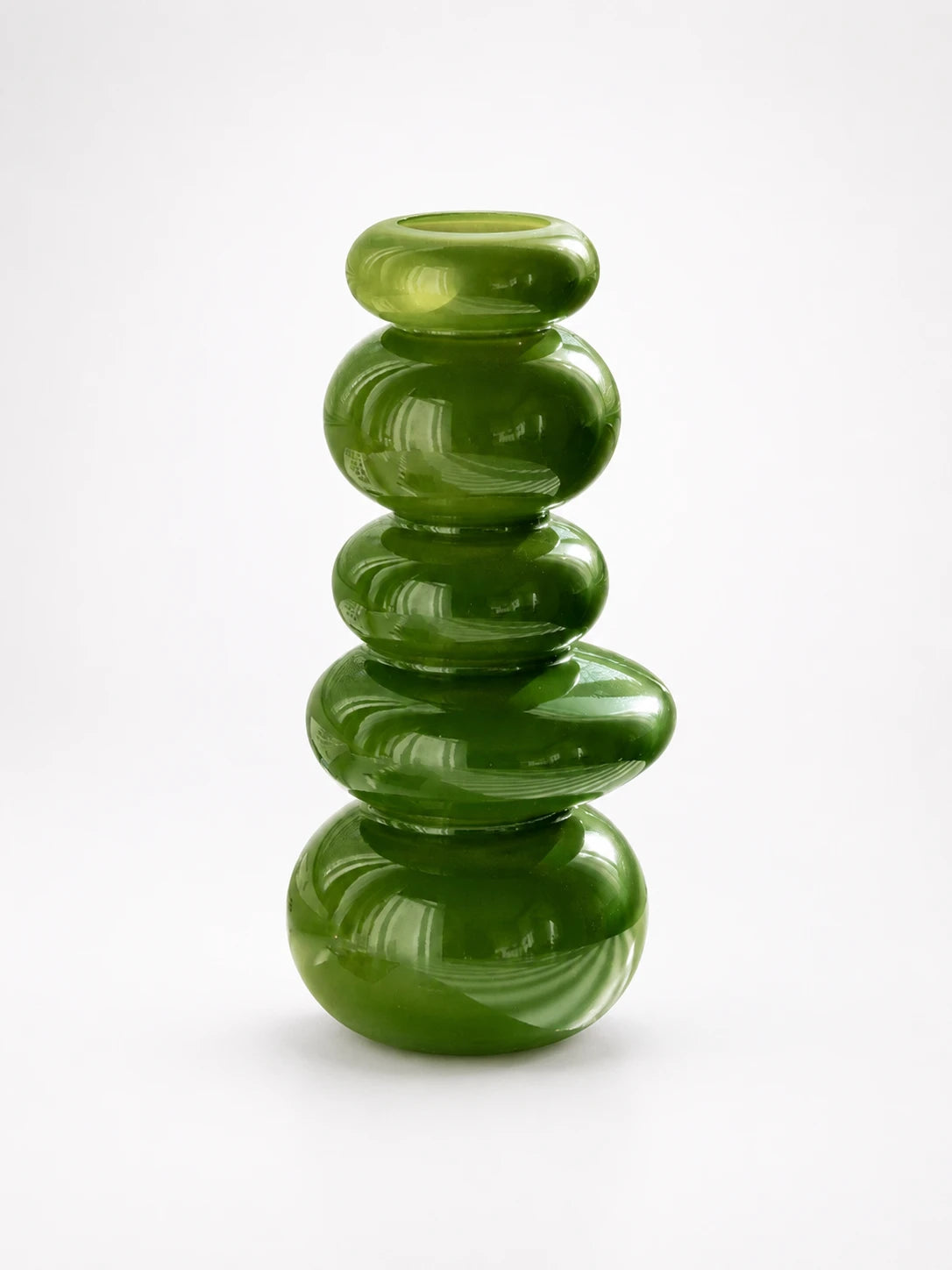 Stacked Silhouette Glass Vase | Dopamine Decor Accent Piece