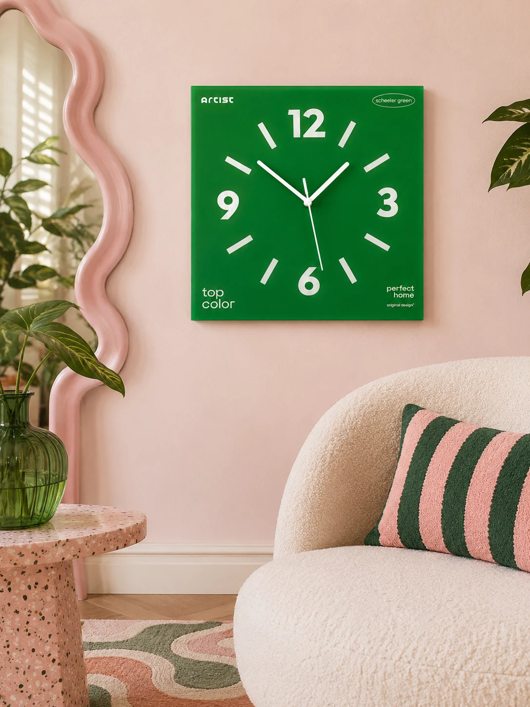 Frameless Silent Square Wall Clock