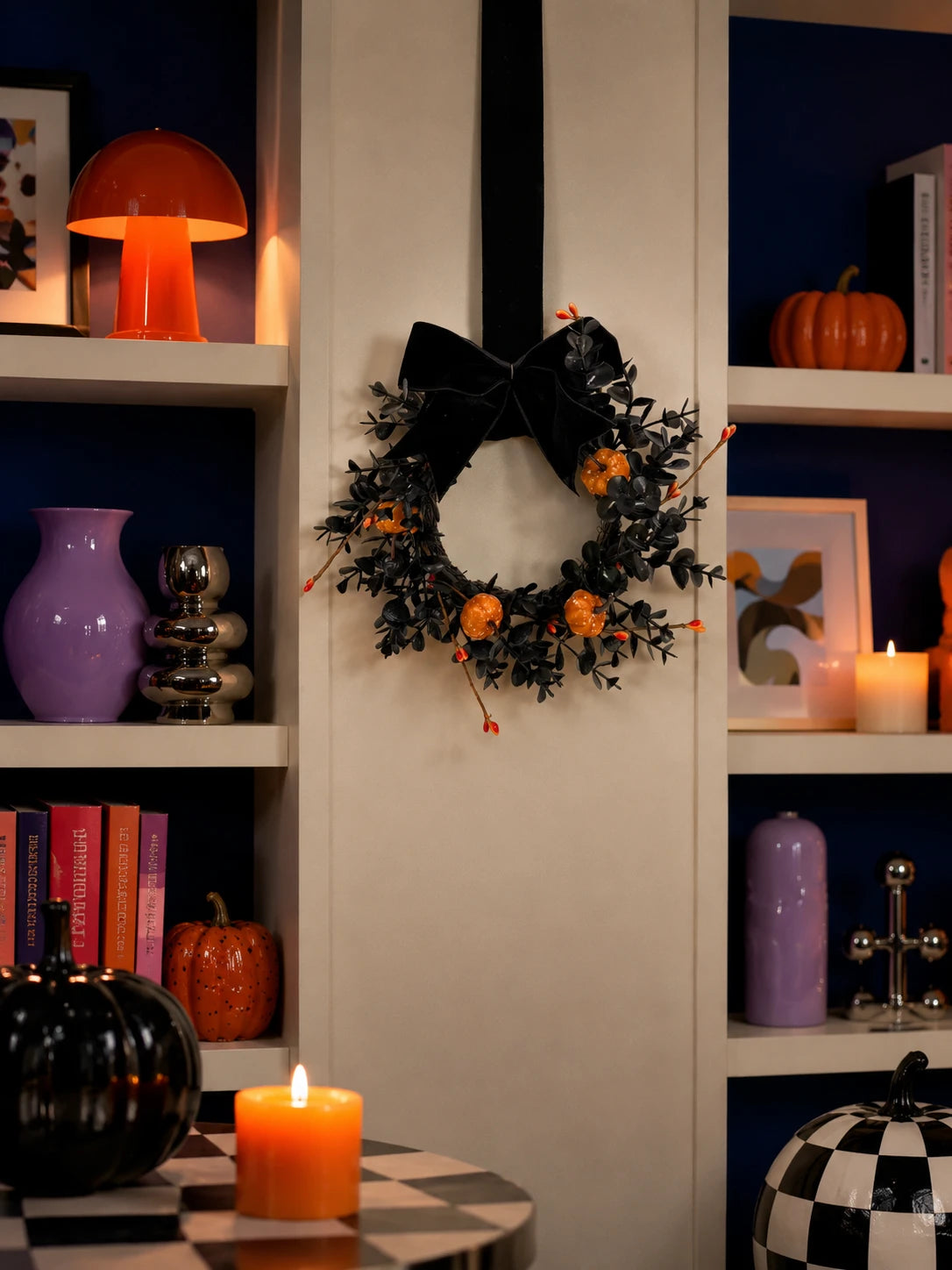 Spooky Velvet Halloween Wreath