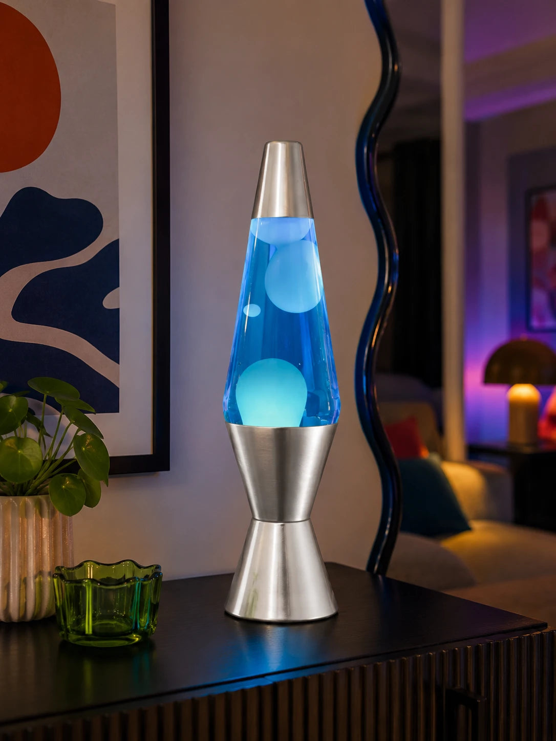 Retro Silver Lava Lamp