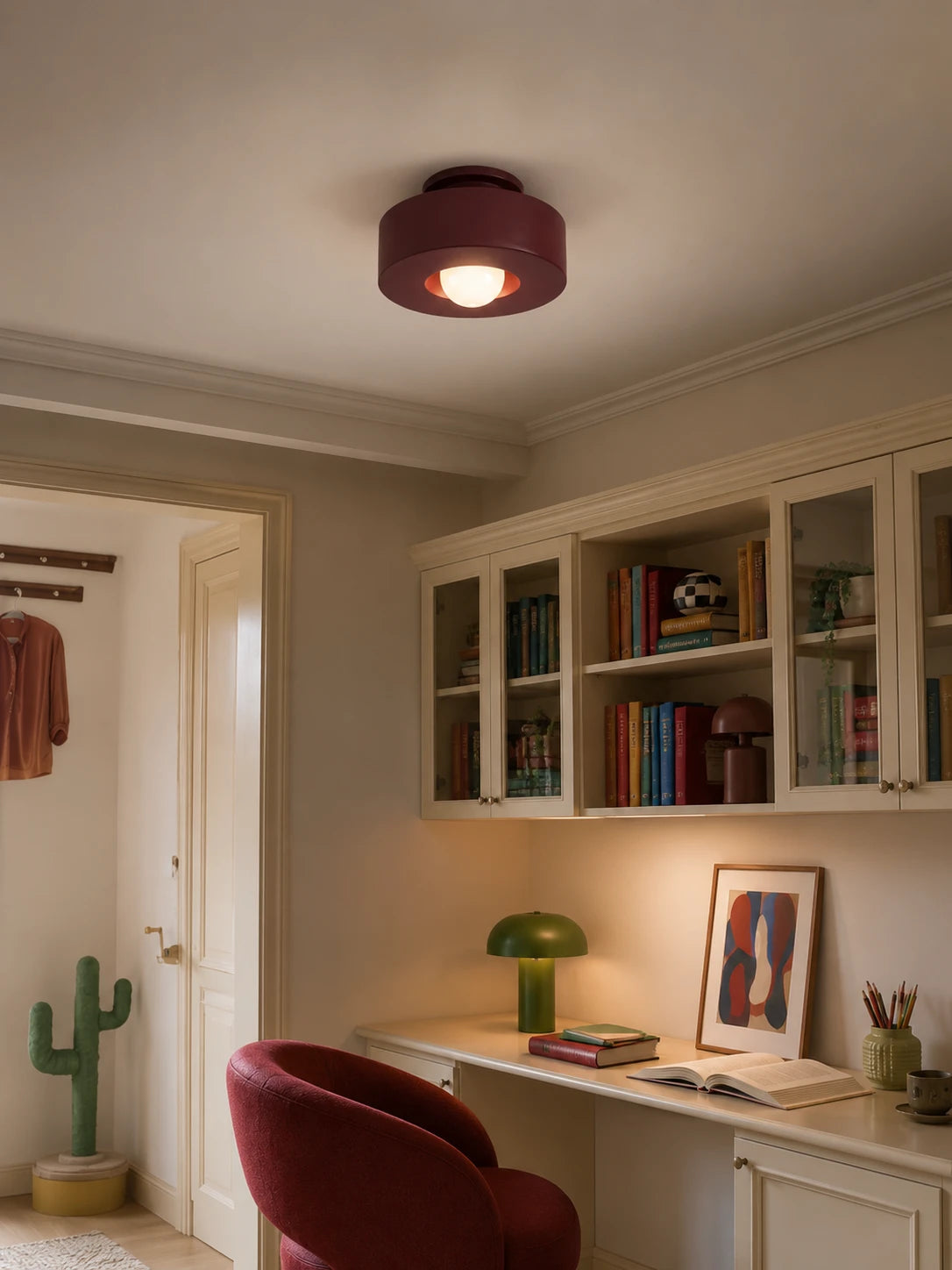 Sculptural Resin Pendant Lamp: Organic Dopamine Decor Lighting