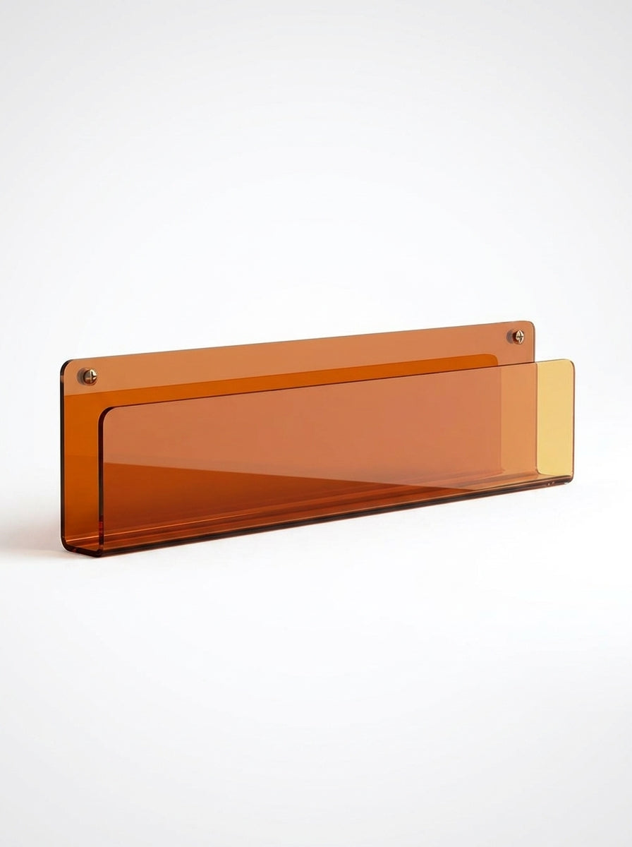 Acrylic Floating Wall Shelf – Translucent Tinted Display Rack