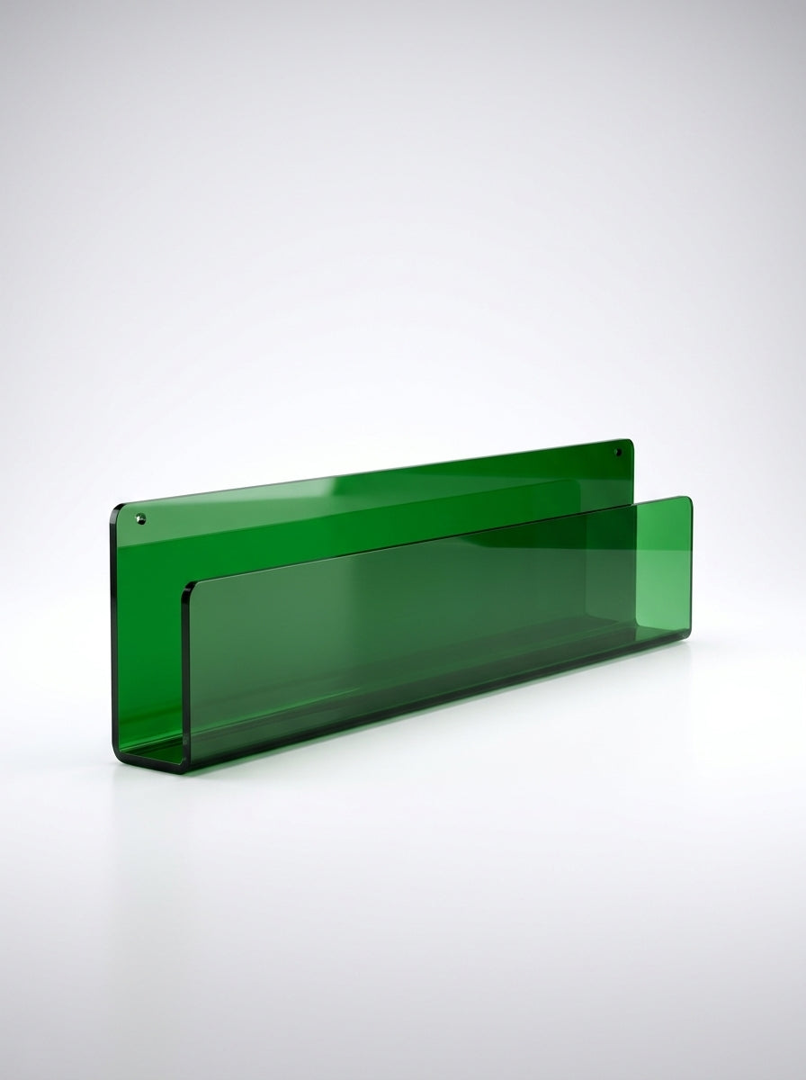 Acrylic Floating Wall Shelf – Translucent Tinted Display Rack