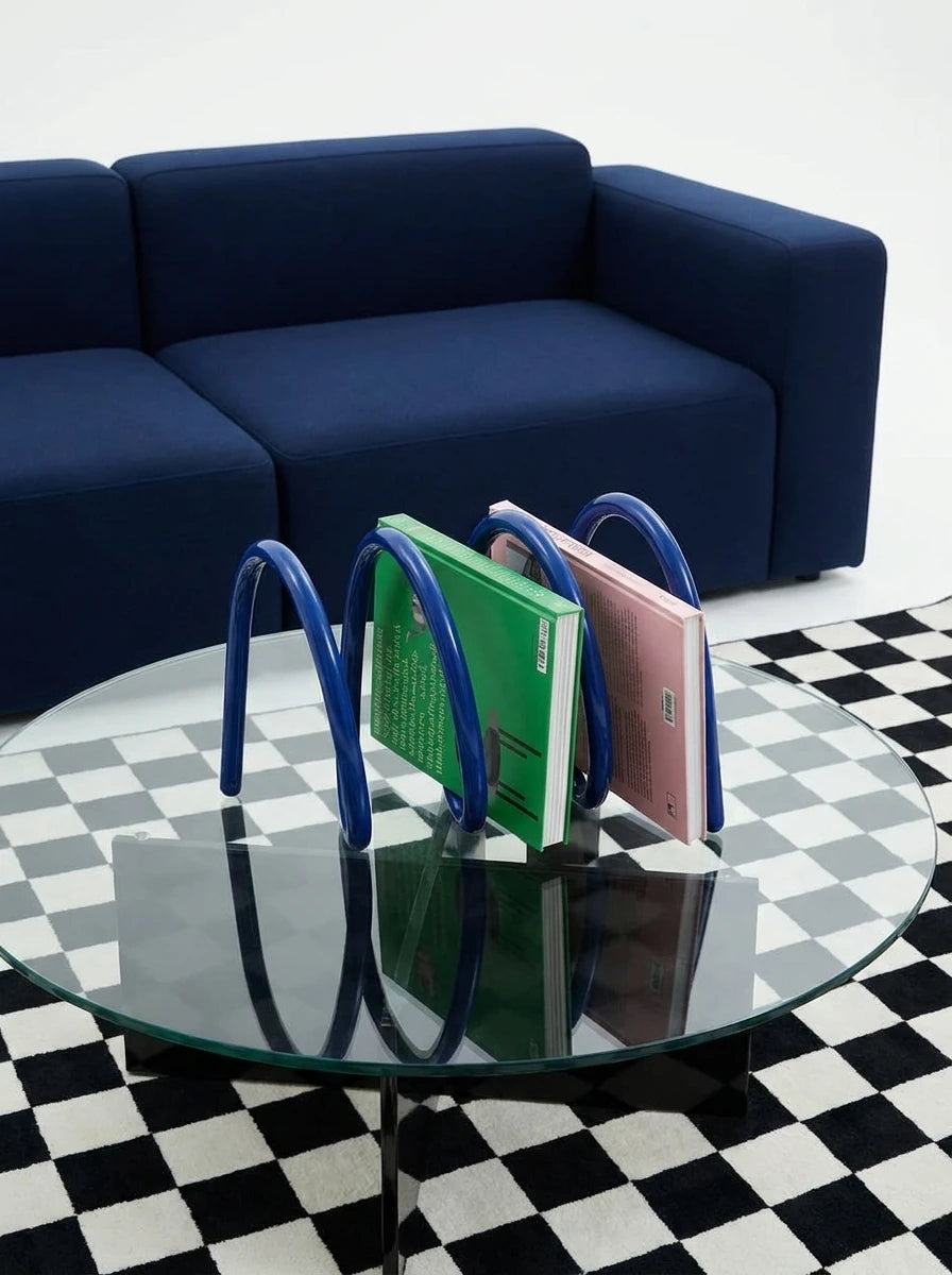Curved Metal Desktop Bookshelf