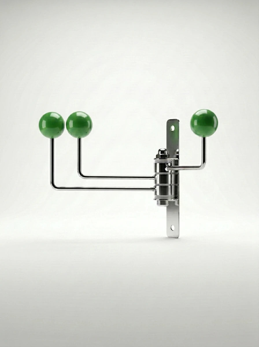 Mid-Century Modern Swivel Hook Rack: Functional Wall Art