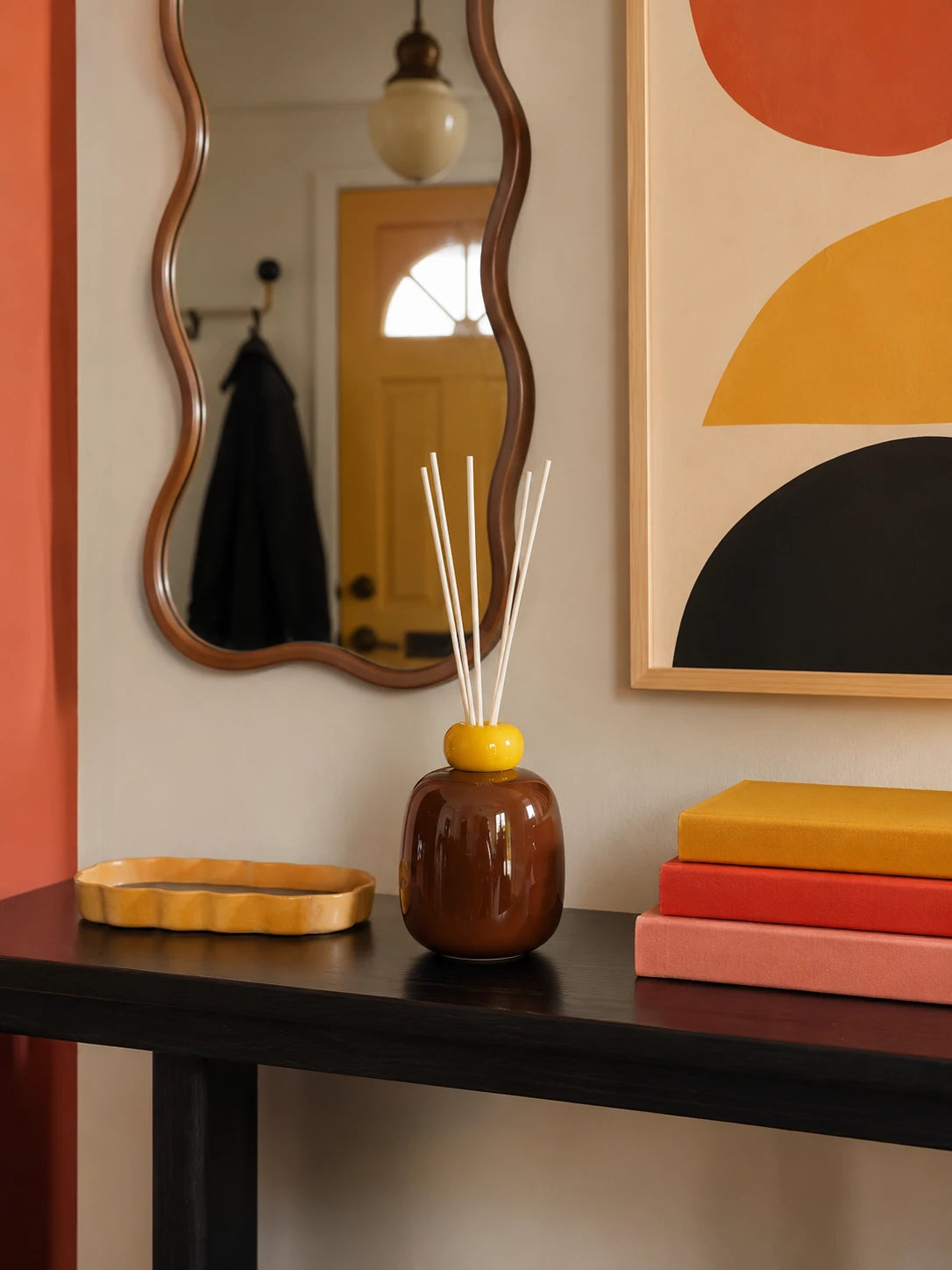 Color-Block Ceramic Reed Diffuser Bottle