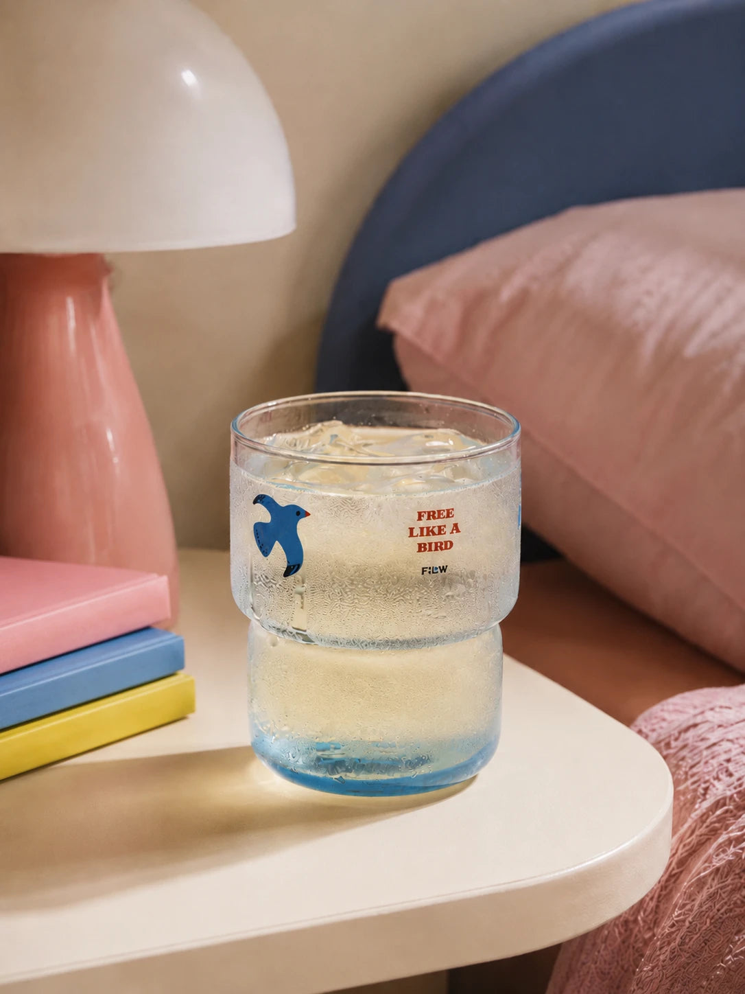 Blue Bird Glass Tumbler