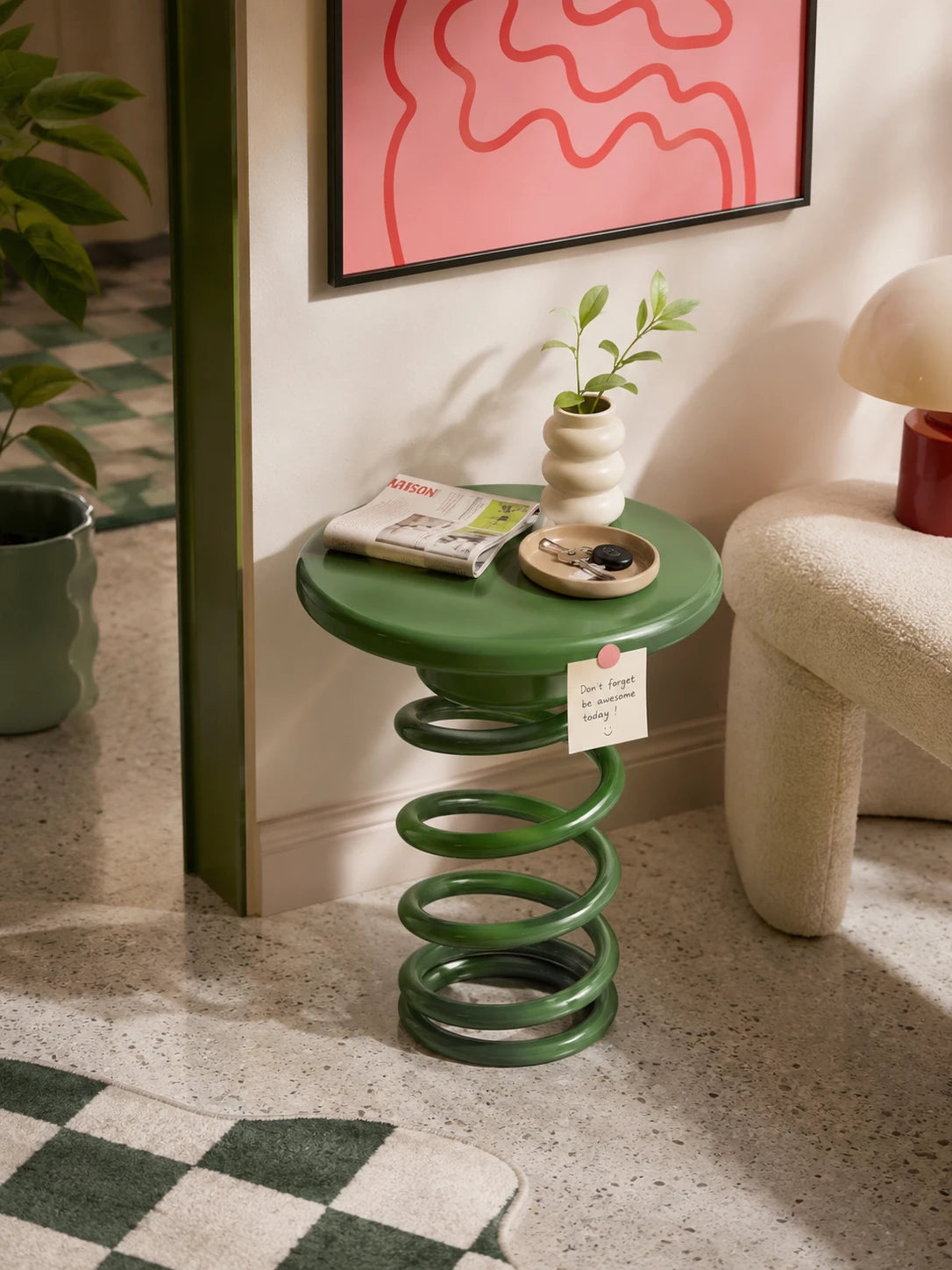 Coil Spring Side Table