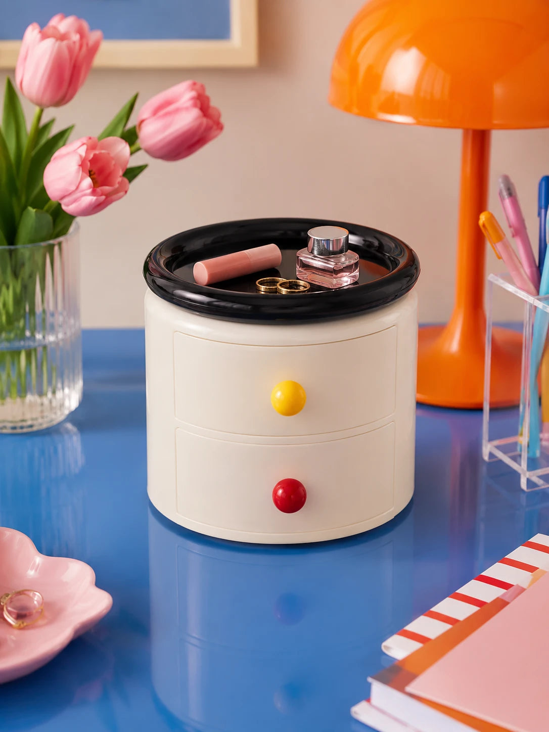 2-Tier Cosmetic Storage Box & Vanity Organizer