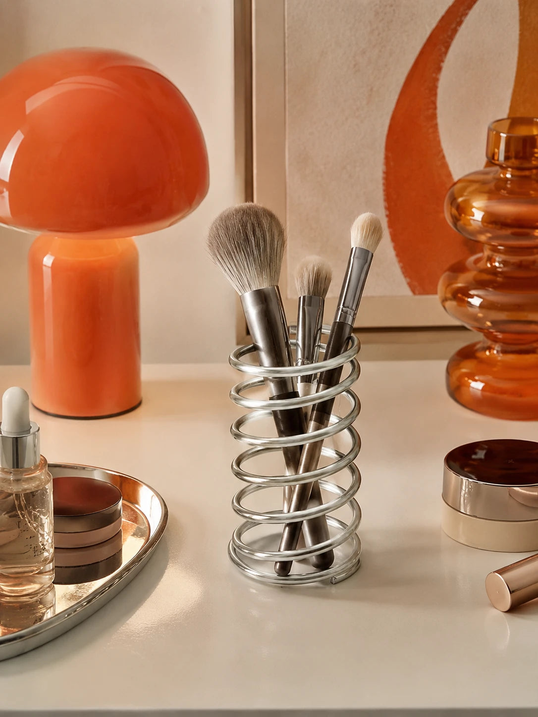 Spiral Stainless Steel Toothbrush Holder