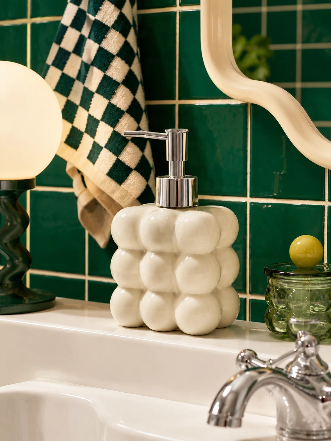 Beaded Ceramic Soap Dispenser