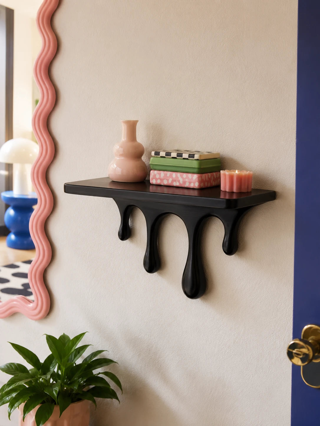 Drip Floating Shelf: Sculptural Wall-Mounted Decor