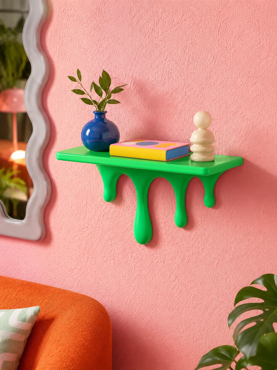 Drip Floating Shelf: Sculptural Wall-Mounted Decor