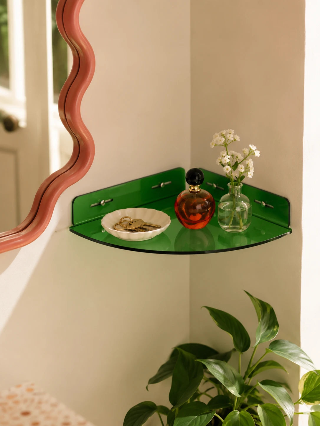 Acrylic Corner Shower Shelf – Space-Saving Bathroom Storage