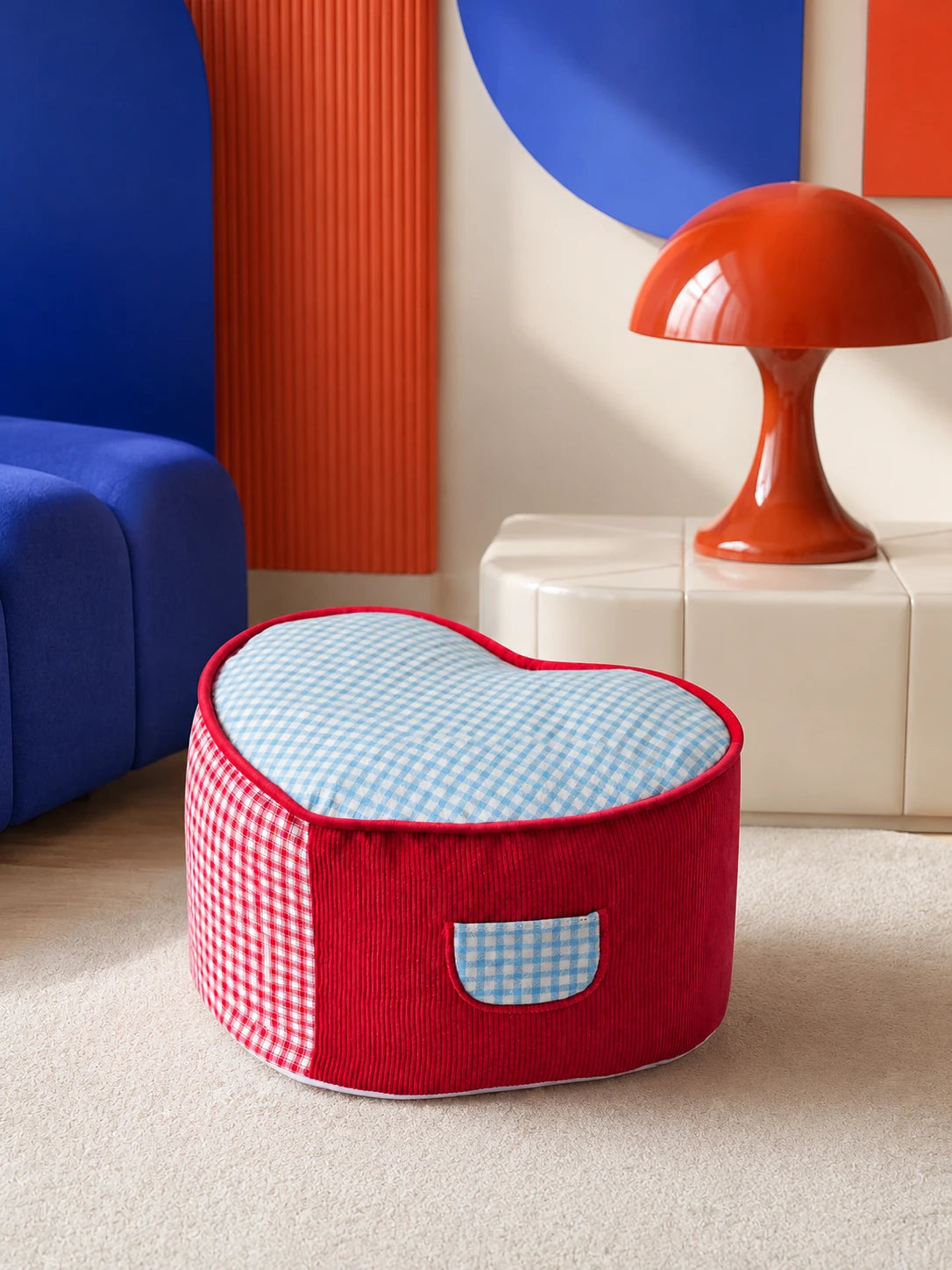Heart-Silhouette Accent Footstool | Dopamine Decor Seating