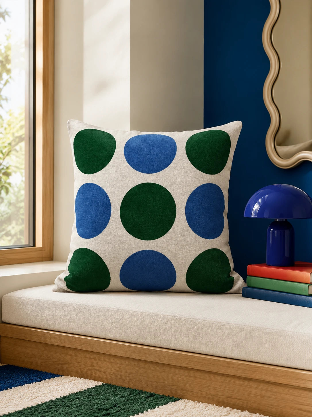 Bauhaus French Green Moran Velvet Sofa Cushion