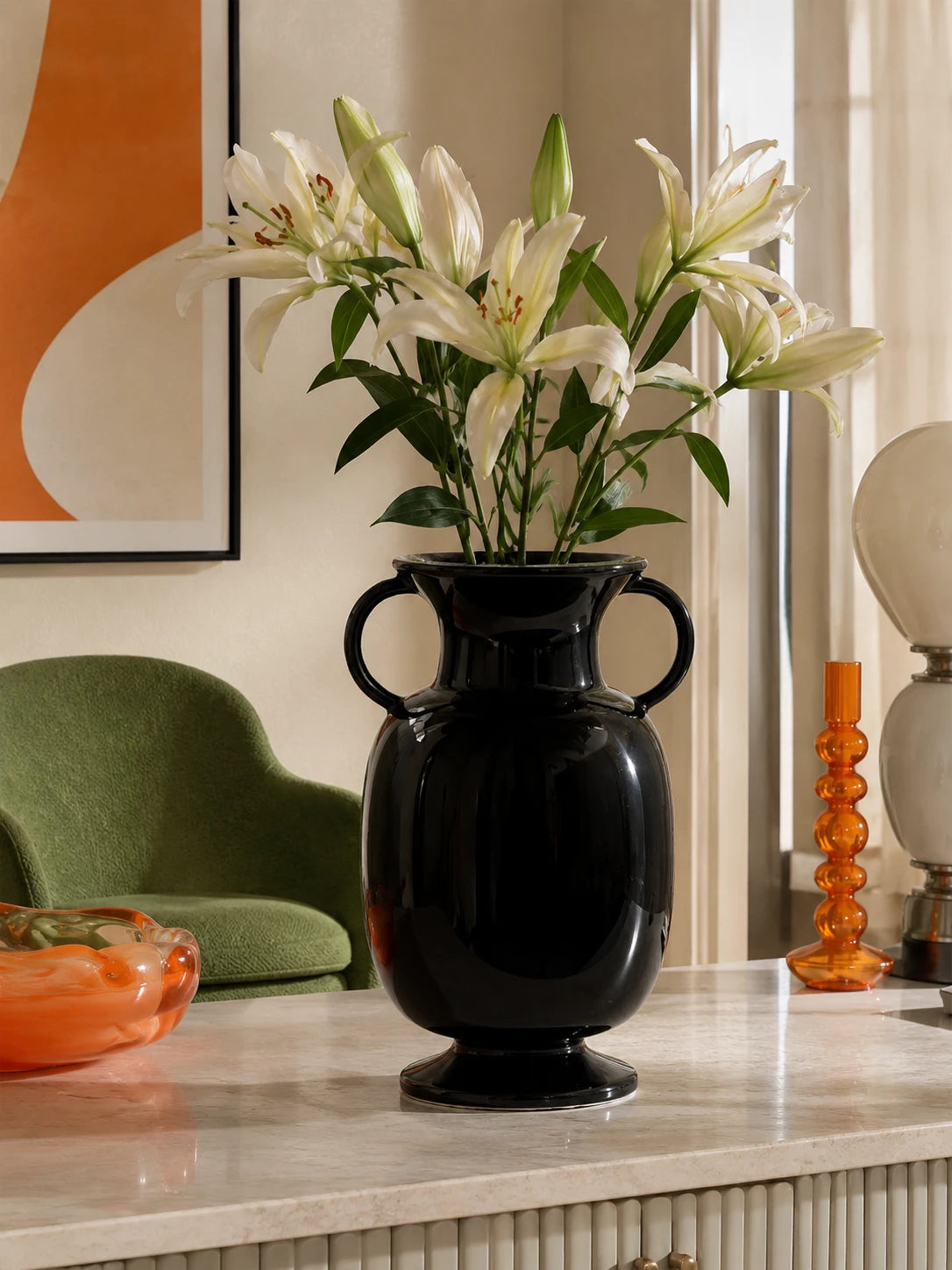 High-Gloss Ceramic Vase