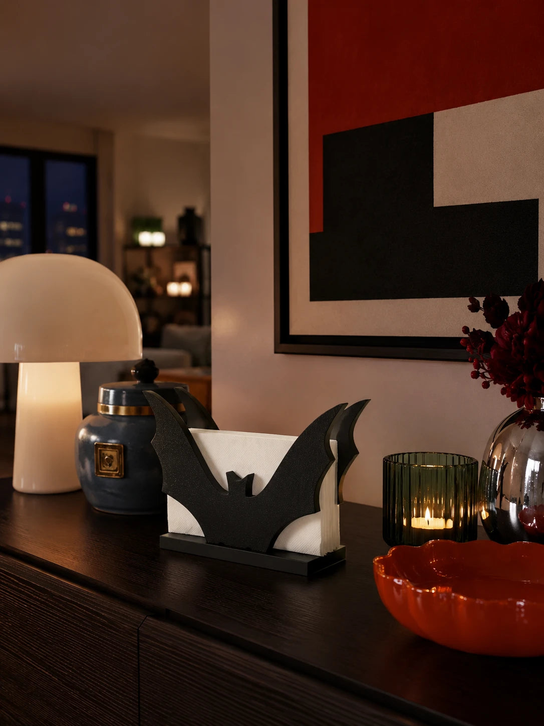Gothic Bat Napkin Holder