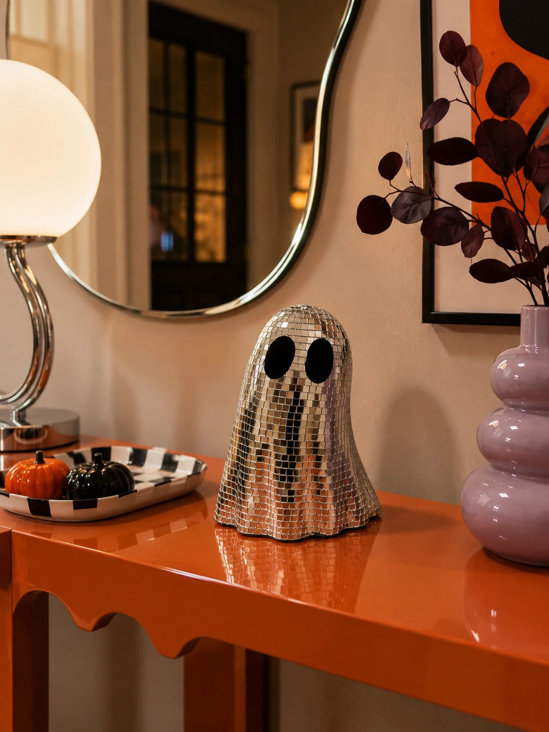 Disco Ghost Mirror Ornament