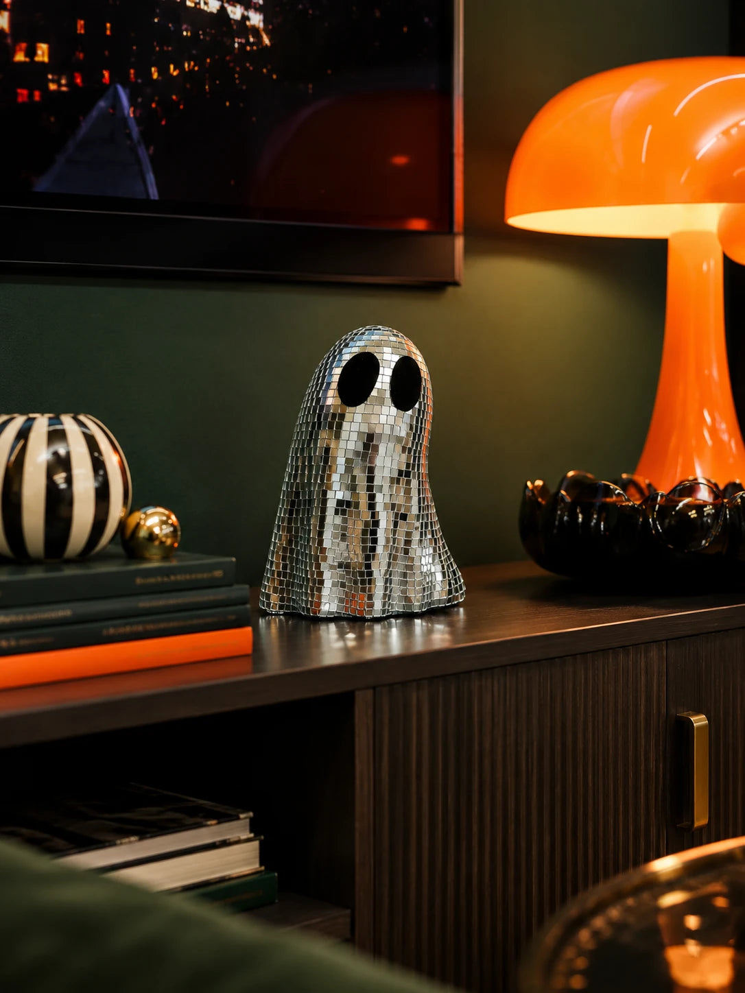 Disco Ghost Mirror Ornament