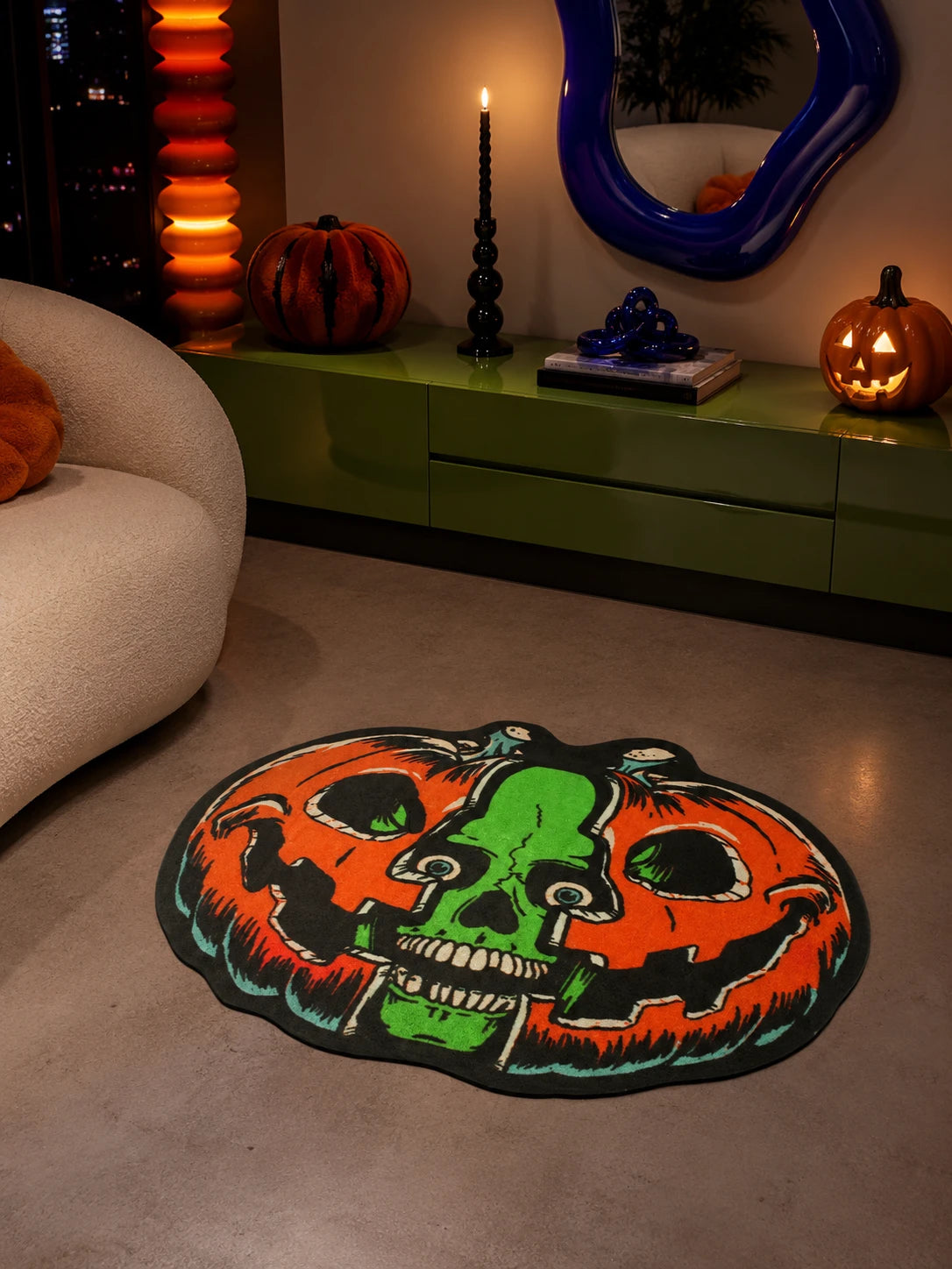 Evil Pumpkin Floor Mat