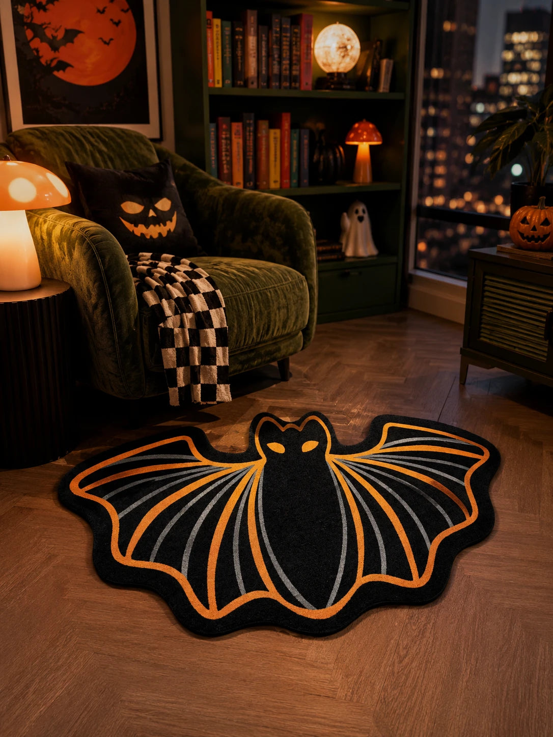 Bat-Shaped Area Rug