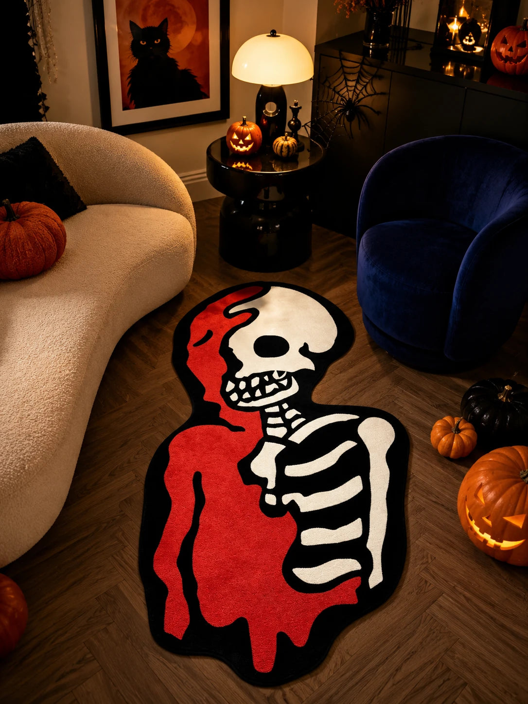 Skull Halloween Area Rug