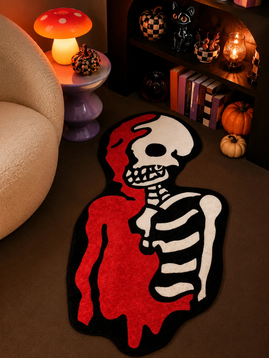 Skull Halloween Area Rug