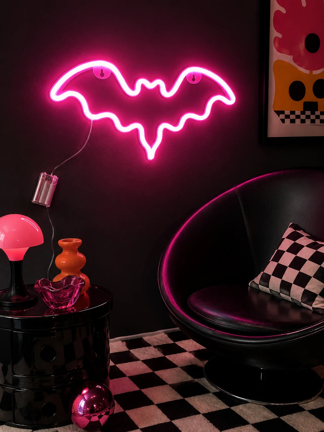 Halloween Bat Neon Wall Light