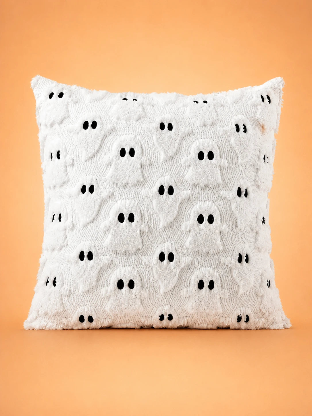 3D Ghost Embroidered Throw Pillow Cover