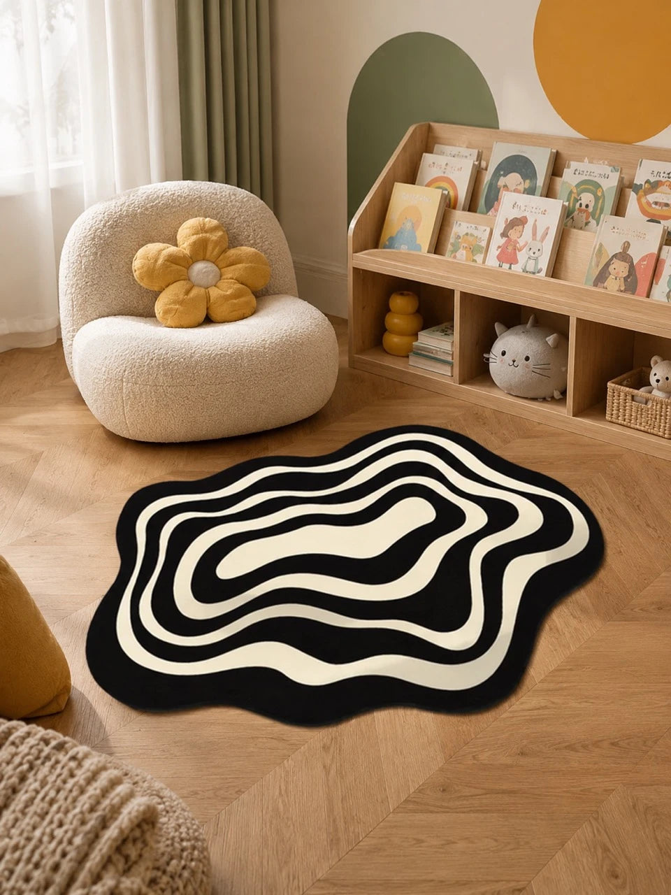 Wavy Ripple Illusion Mat + Dopamine Decor Bath Mat