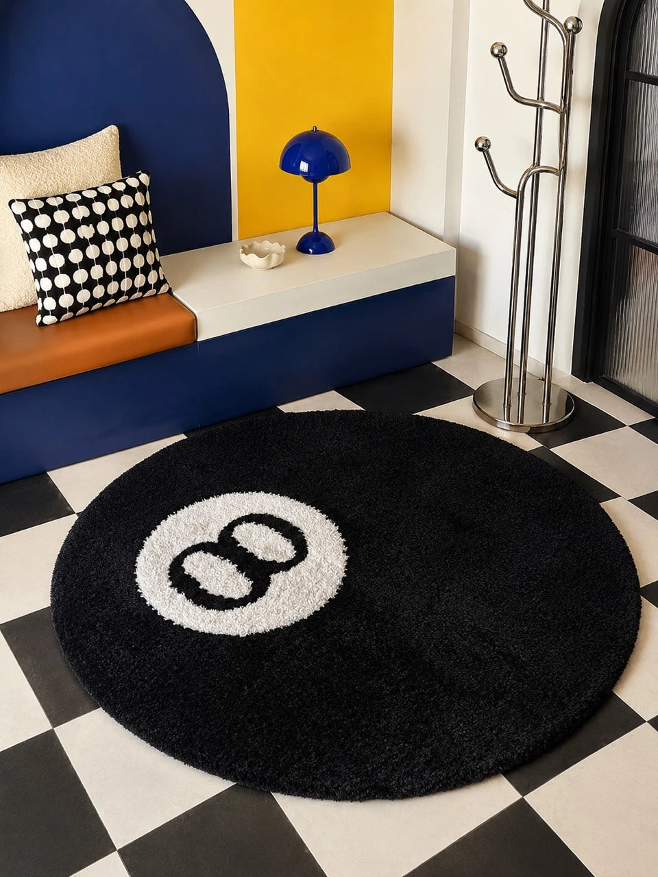 8 Ball Round Acrylic Rug