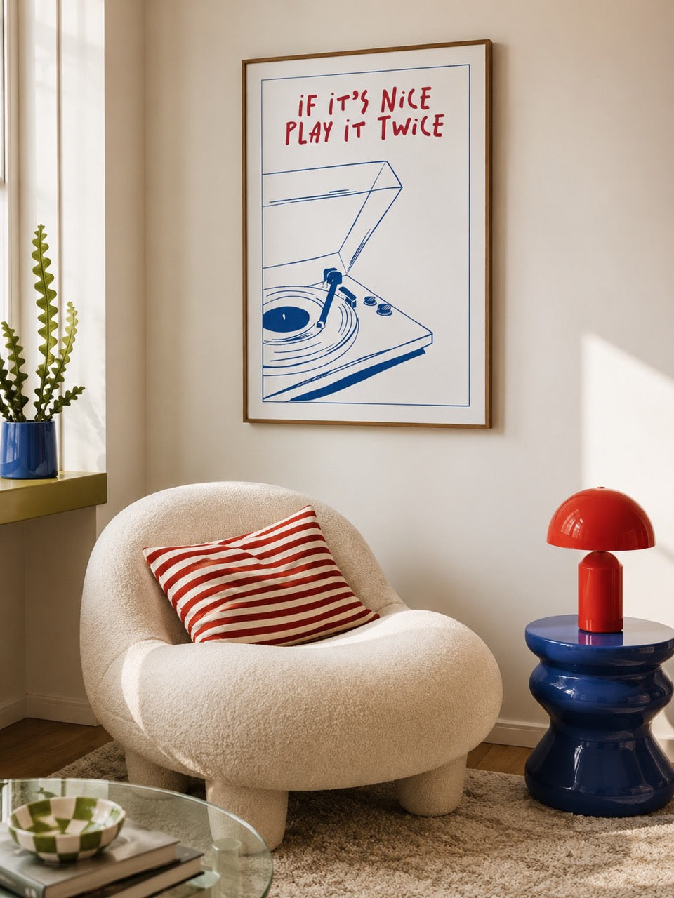 Record Player Graphic Wall Art Poster