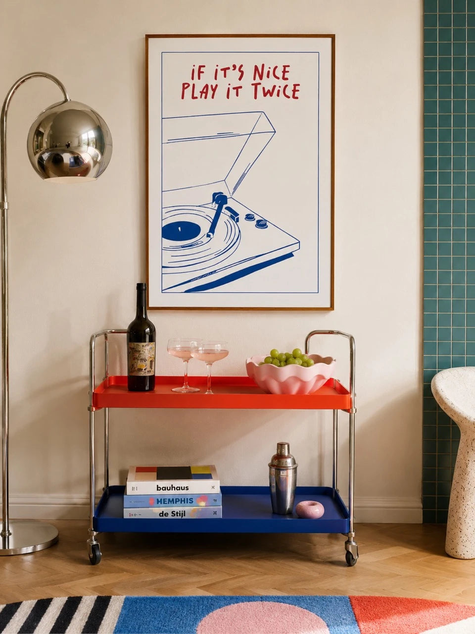 Record Player Graphic Wall Art Poster