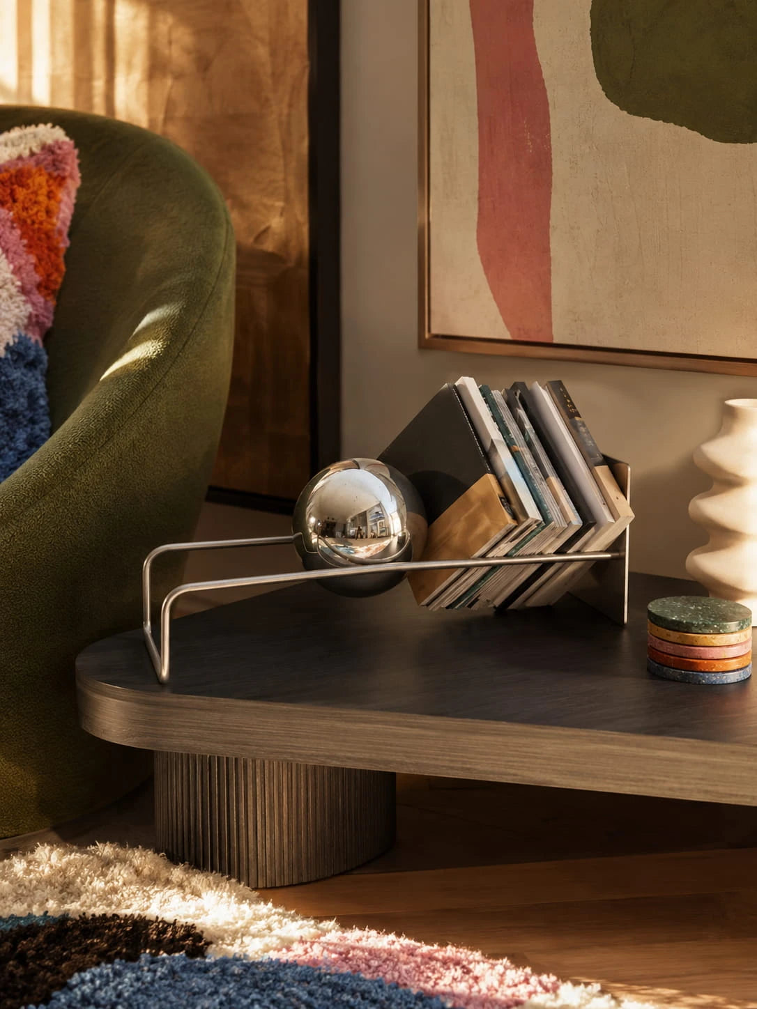 Mid-Century Metal Desktop Bookshelf