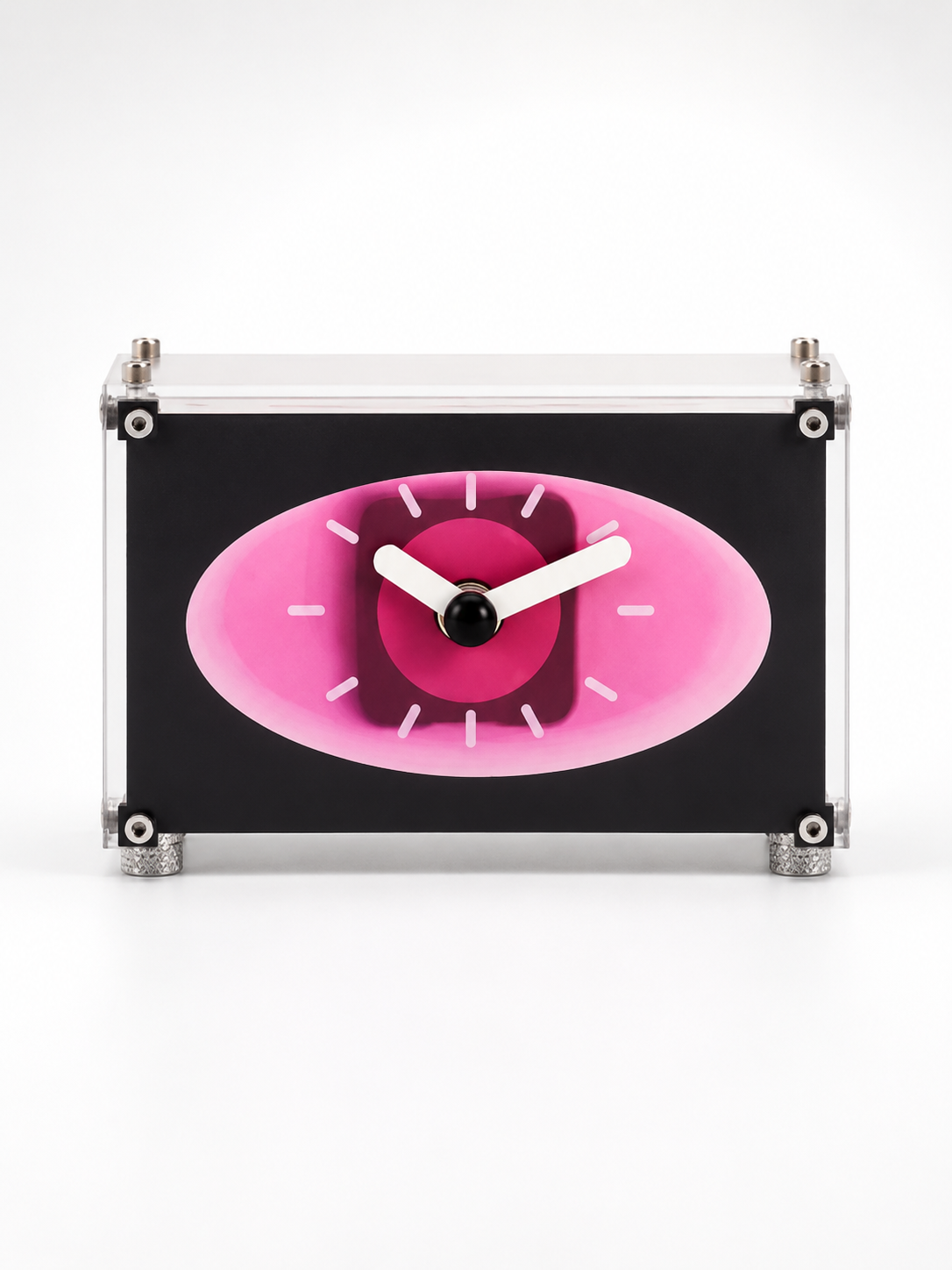 Eclectic Industrial Acrylic Desk Clock — Vibrant Color Series