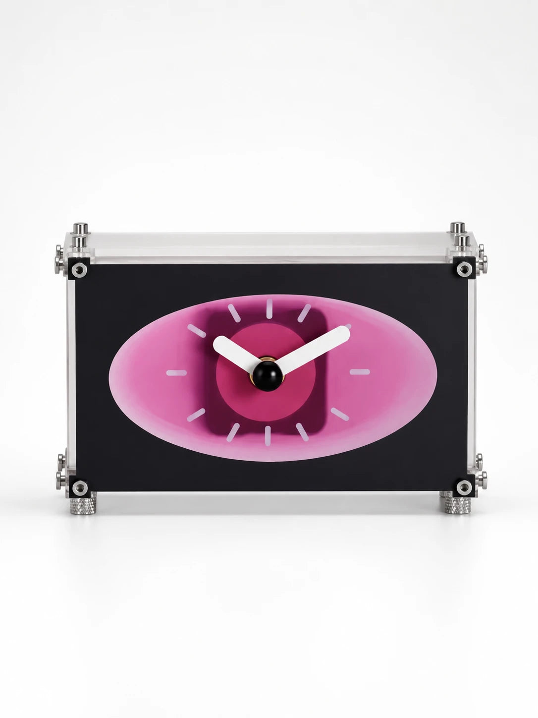 Eclectic Industrial Acrylic Desk Clock — Vibrant Color Series